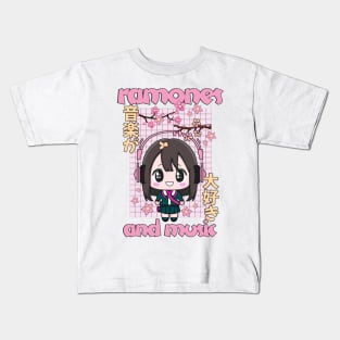 ramone anime and music Kids T-Shirt